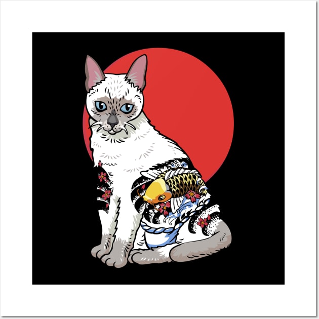 Yakuza Siamese Cat Wall Art by huebucket